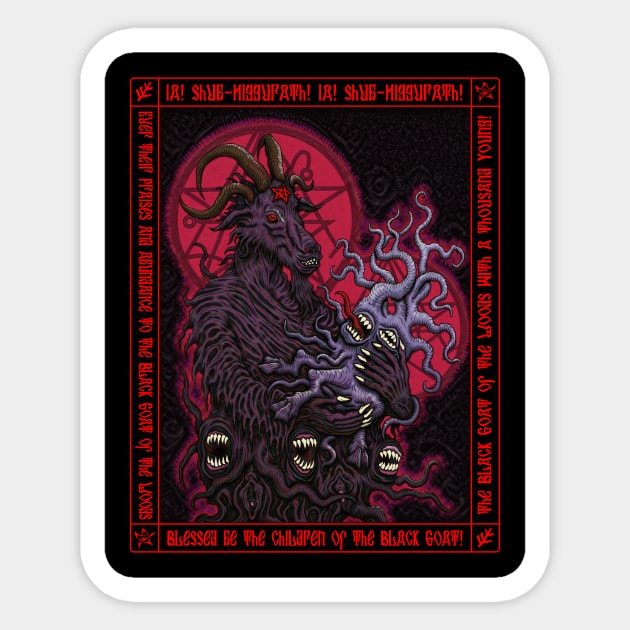 Black Goat Icon - Azhmodai 2018 Sticker by azhmodai